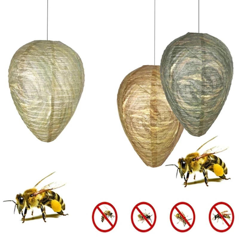 2 Pcs Wasp Nest Decoy Wasp Deterrent For Outdoor Hanging, Home And Garden Easy Install B