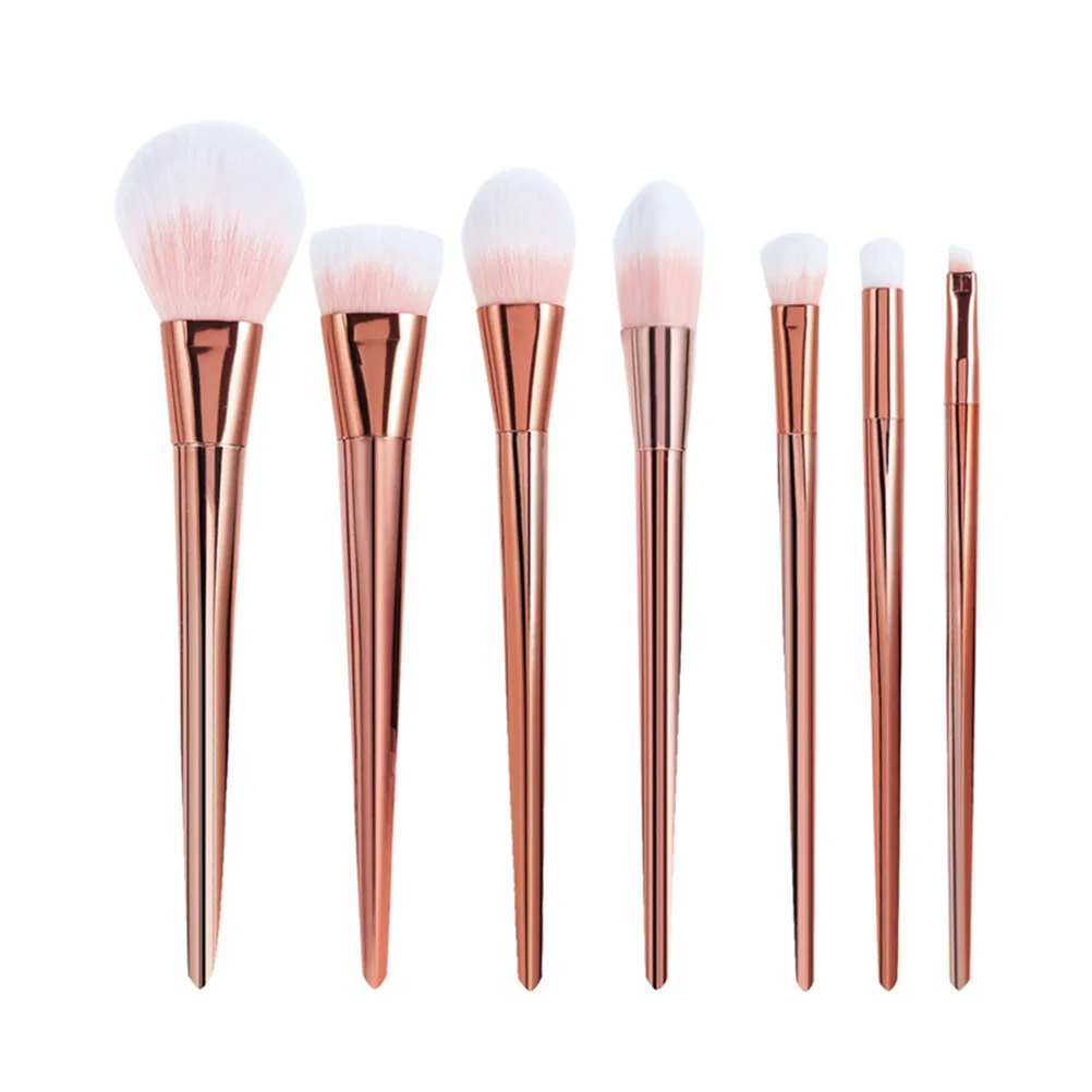 

7 Pcs Makeup Brushes Set Powder The Face Kit Pink Foundation Eyeshadow