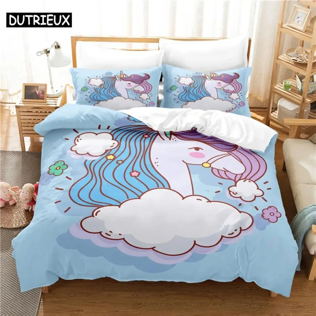 

Lucky Unicorn Bedding Set Duvet Cover Set 3d Bedding Digital Printing Bed Linen Queen Size Bedding Set Fashion Design