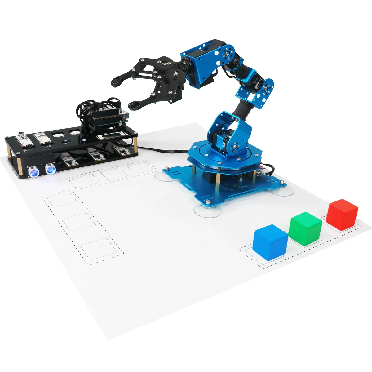 xArm UNO 6DOF Roboterarm, mechanischer Arm (montiert/unmontiert), mit Sekundärentwicklungssensor-Kit für Arduino