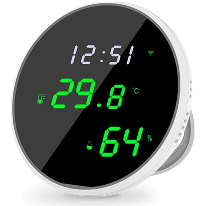 

Wifi Room Thermometer Indoor Hygrometer Smart Temperature Humidity Monitor With LED Backlit Display