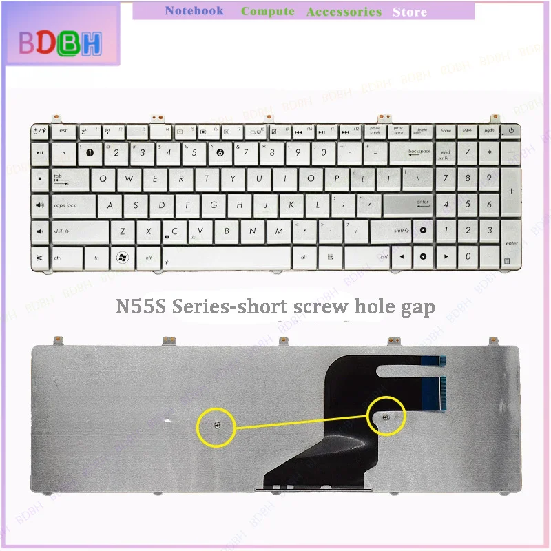 New Laptop Keyboard For ASUS N55 N55S N55SF N55SL N75SL N75SF N75 N75S