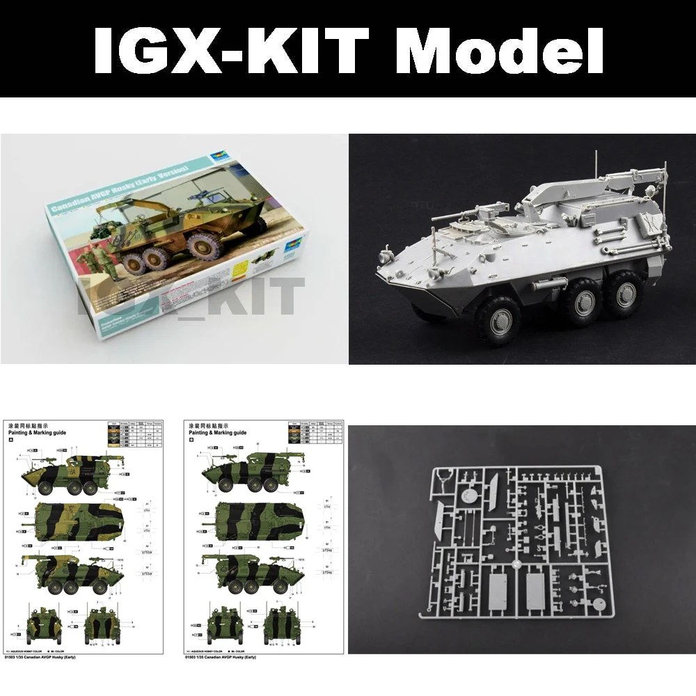 Trumpeter 01503 1/35 Husky vehículo blindado coche de uso General AVGP juguete militar regalo conjunto de plástico modelo de construcción Kit