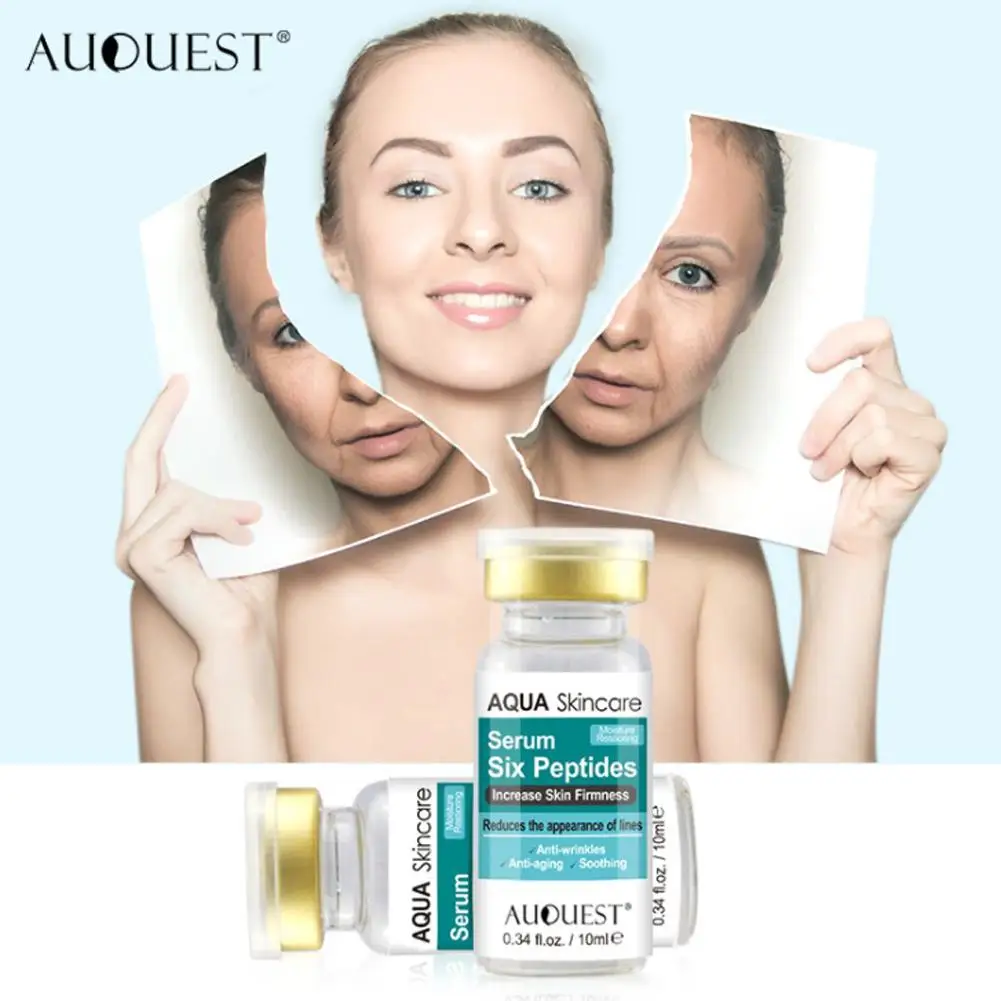 1-5 Stück 10ml sechs Peptide Serum flüssige Hyaluron säure und Anti-Falten White ning Kollagen Facelift ing Hautpflege creme