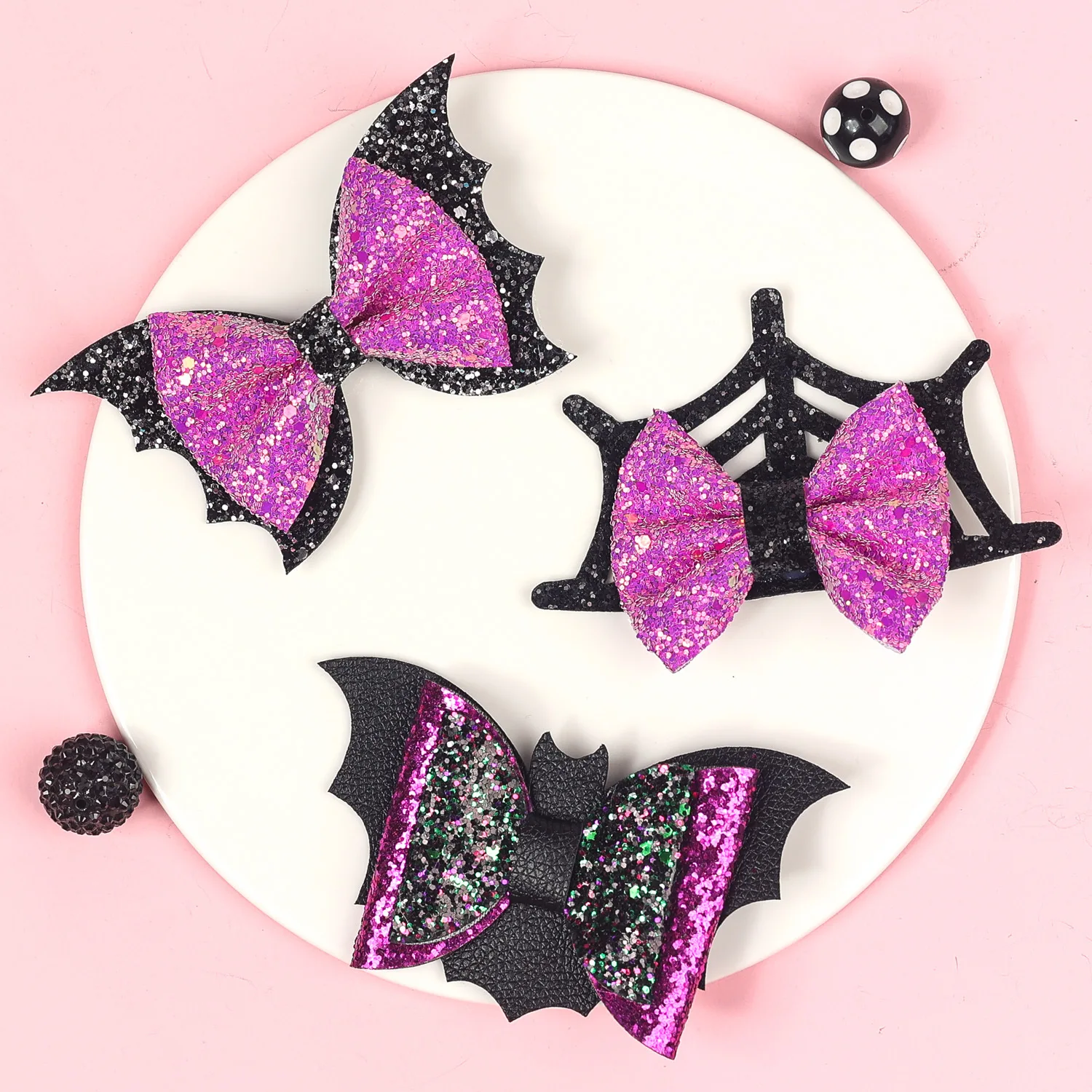 

Halloween Bat Hair Clips for Kids Bow Party Hair Accessories Clips Hairbows Pinzas Para El Cabello Butterfly Hairpins