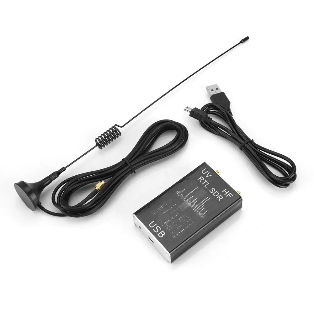 Full Band Ham Radio Receiver 100KHz-1.7GHz RTL-SDR USB Tuner RTL2832U R820T2 Dongle for UV HF Listening