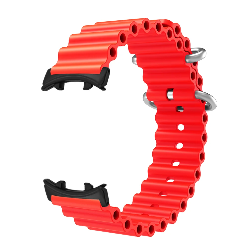 

Quick Release Watch Strap For Honor Watch Fit Metal Buckle Ocean Wave Style Waterproof SiliconeSport Smartwatch Band Men Women