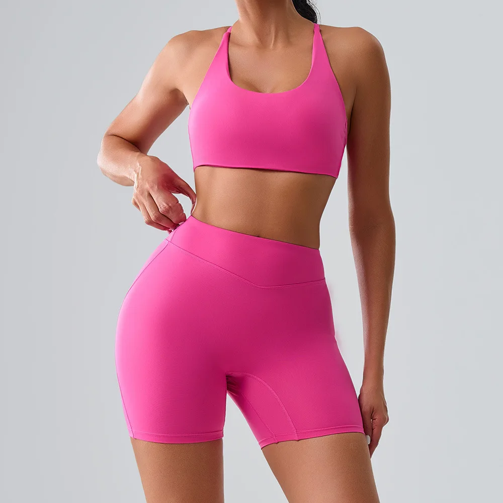 

Новый комплект для йоги, комплект из 2 предметов, женский сексуальный быстросохнущий спортивный жилет для спортзала, спортивная одежда, леггинсы, бюстгальтер для йоги, фитнеса, укороченный топ, спортивные костюмы