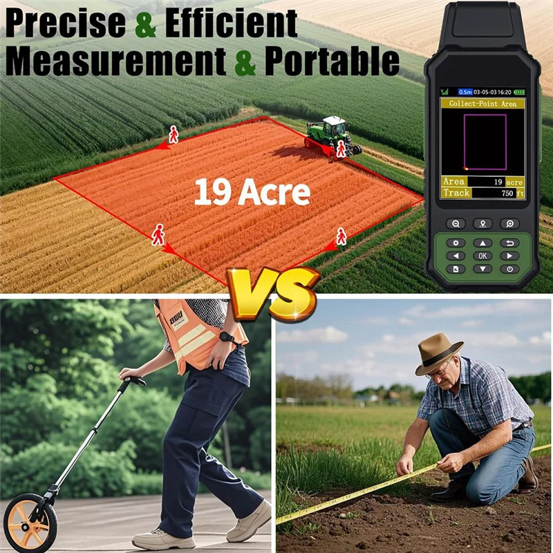 Medidor de terreno GPS portátil de alta precisão B13C ZL190PLUS para terras agrícolas, montanhas e levantamento de mineração