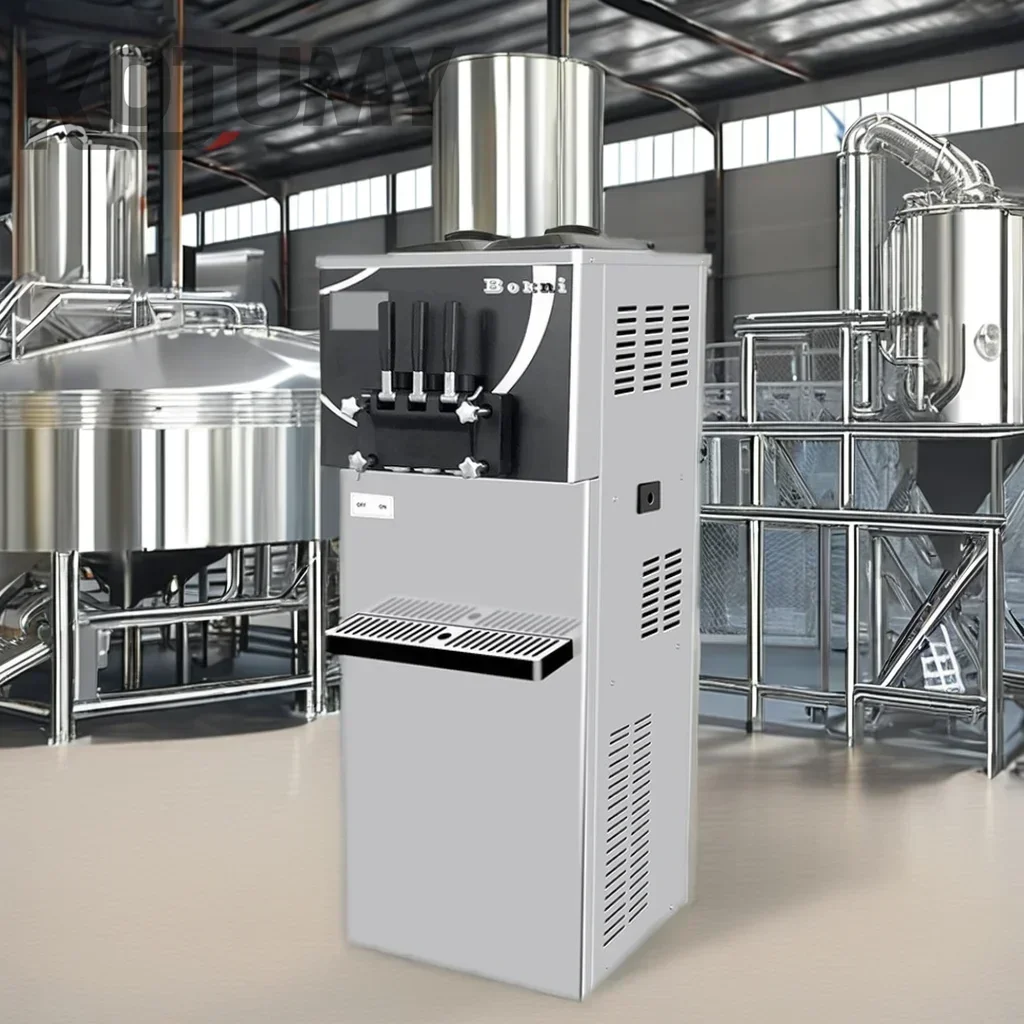 Commercial Sundae Cone Ice Cream Machine Soft Vertical Ice Cream Maker Grain Processing Machinery Fully Automatic