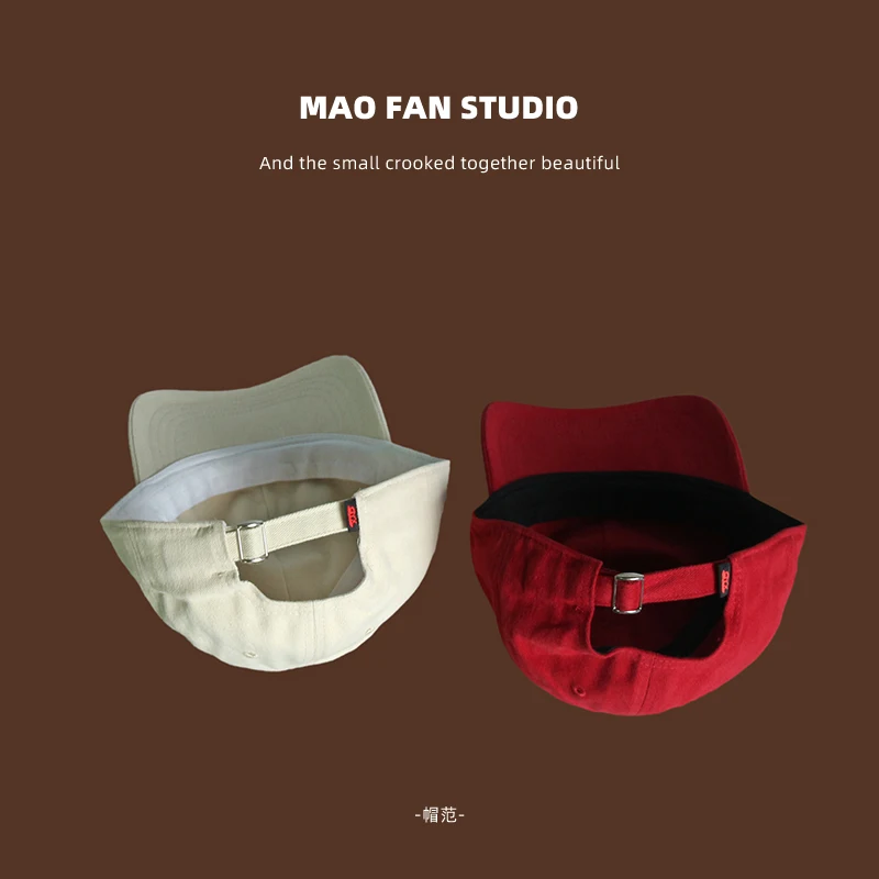 Brown Peaked Cap Men\'s and Women\'s Summer Fashion Casual American Retro Soft Top Baseball Cap Small Sun Protection Hat
