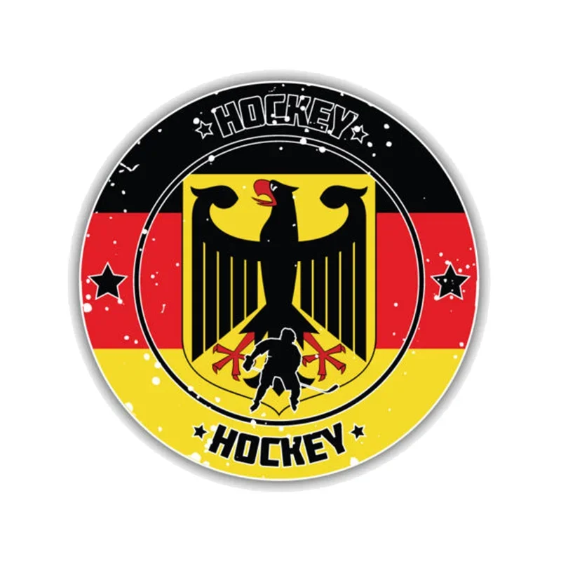 

Fashion Germany Flag Hockey Sport Classic Car Sticker Auto Accessories PVC Bumper Window Decoration Waterproof Decal 13*13cm