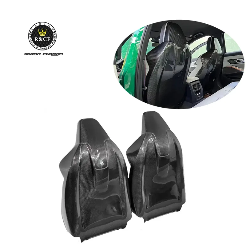 M3 G80 Dry Carbon Fiber Seat back Cover Shell S-kin Trim OEM Style for · G80 M3 G82 M4 X3M X4M F97 F98 2020+