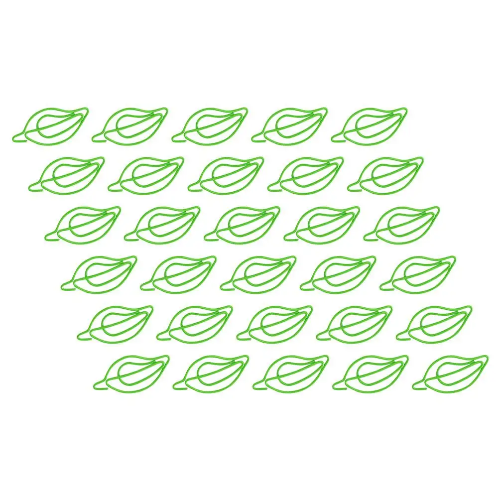 Shaped Paper Clip File Clips Leaf for Document Small Tiny Metal Office Paperclips