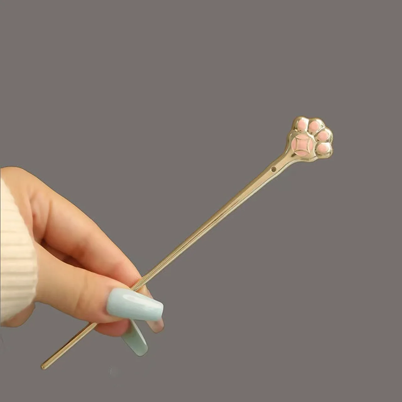 1 قطعة/4 قطعة دبوس شعر رائع على شكل أرنب وقطط، إكسسوار شعر ثابت لطيف وحلو، مشبك شعر بسيط وعصري ومتعدد الاستخدامات #5