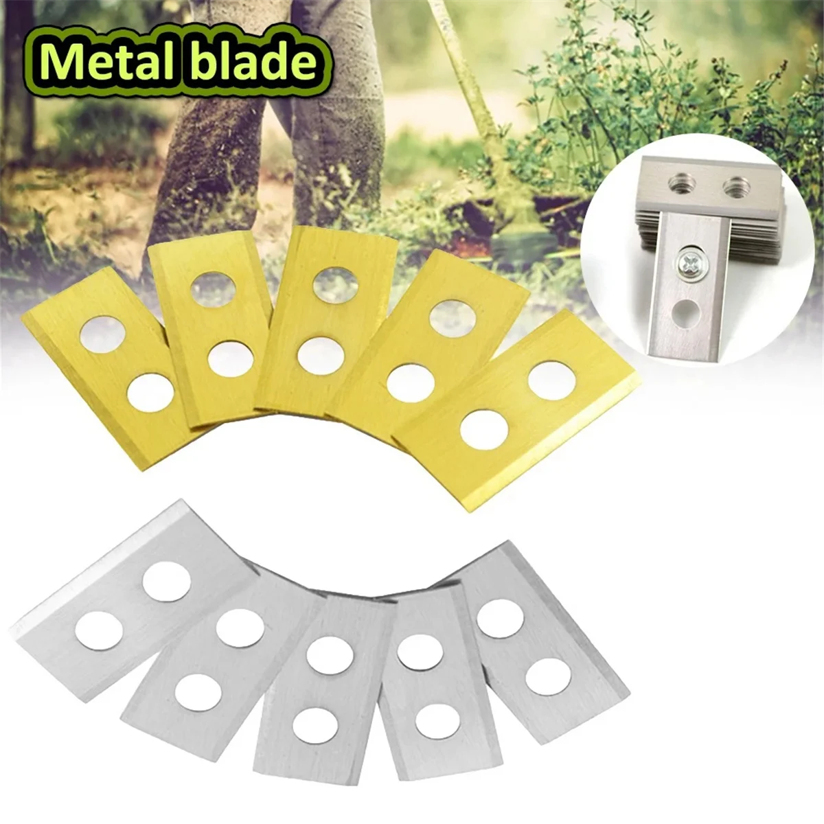 9 Pcs Lawn Robot Blade Plating Lawn Mower Replacement Blade for Worx Landroid Robot Mower Replacement Blade Silver