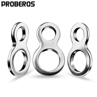 PROBEROS 20 PCS Eight Figure Ring Connector Fishing Clip Stainless Steel Boat Lure Fastener Silver Clips