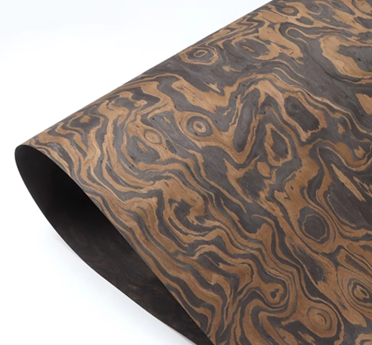 Vintage-Inspired Decorative Wood Veneer Technology Wood Decorative Black Walnut Tree Root Veneer 250X58CM Thickness: 0.5mm image 5
