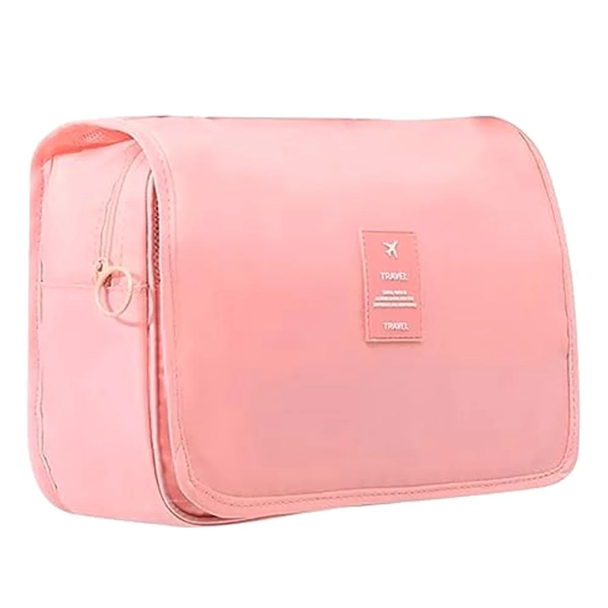 ABQR Hanging Toiletry Bag, Toiletry Bag, Waterproof Large Capacity Travel Size Toiletries, Makeup Organizer Bag Pink