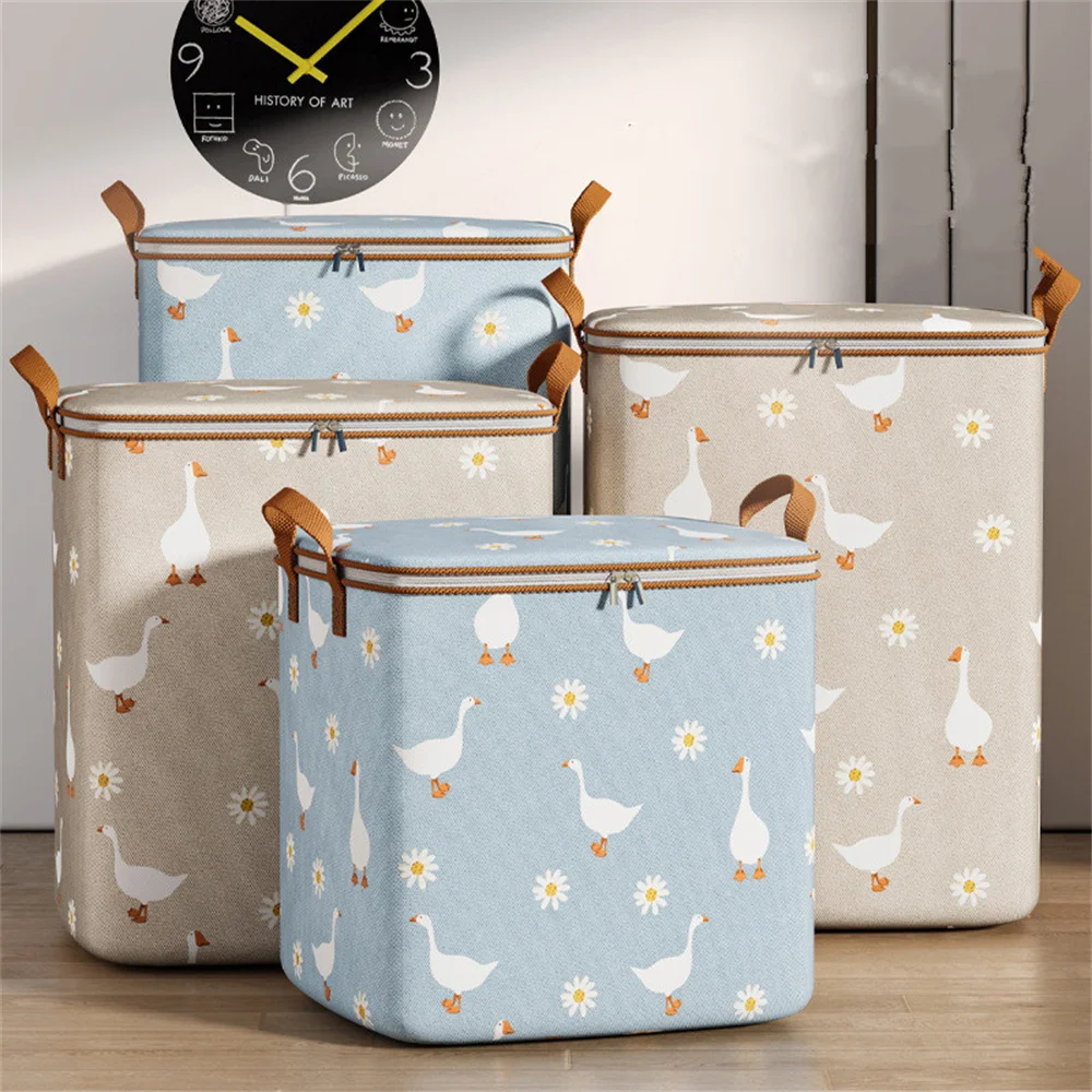 Foldable Clothes Quilt Storage Basket Closet Toys Organizer Non-Woven Box Large Capacity Sundries Stationery Jacket Pants Case