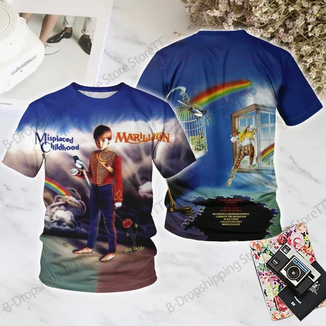 روك باند ماريليون ثلاثية الأبعاد تي شيرت مطبوع الرجال النساء موضة الهيب هوب قصيرة الأكمام بلايز تيز ملابس رجالي للرجال بلايز Y2k #4