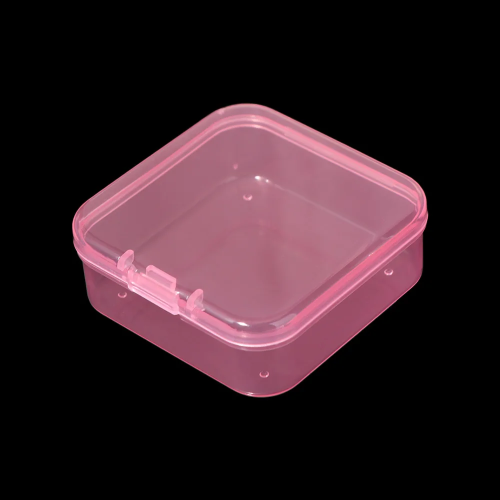 12 Grids Jewelry Beads Storage Case Multi-Functional Colorful Rhinestone Nail Design Organize Square Plastic