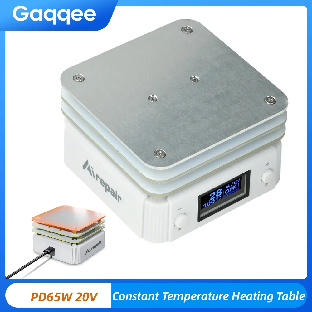 

PD65W 20V Высокомощная цифровая паяльная станция с постоянной температурой Портативная регулируемая грелка Станция горячего воздуха