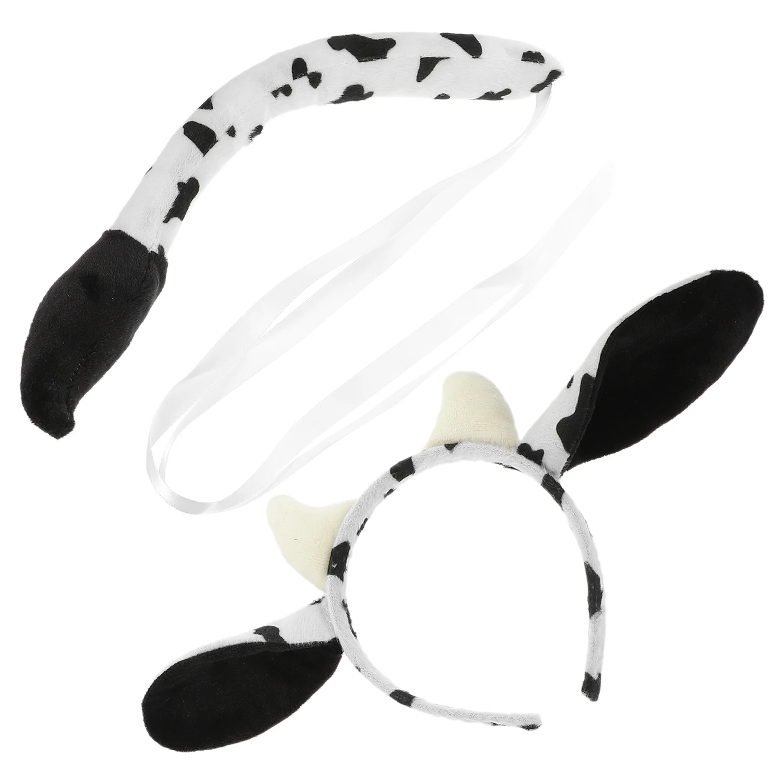 

Cartoon Animal Ears Cosplay Prop Headband Cow Costume Party Fabric Hairband Tail Props