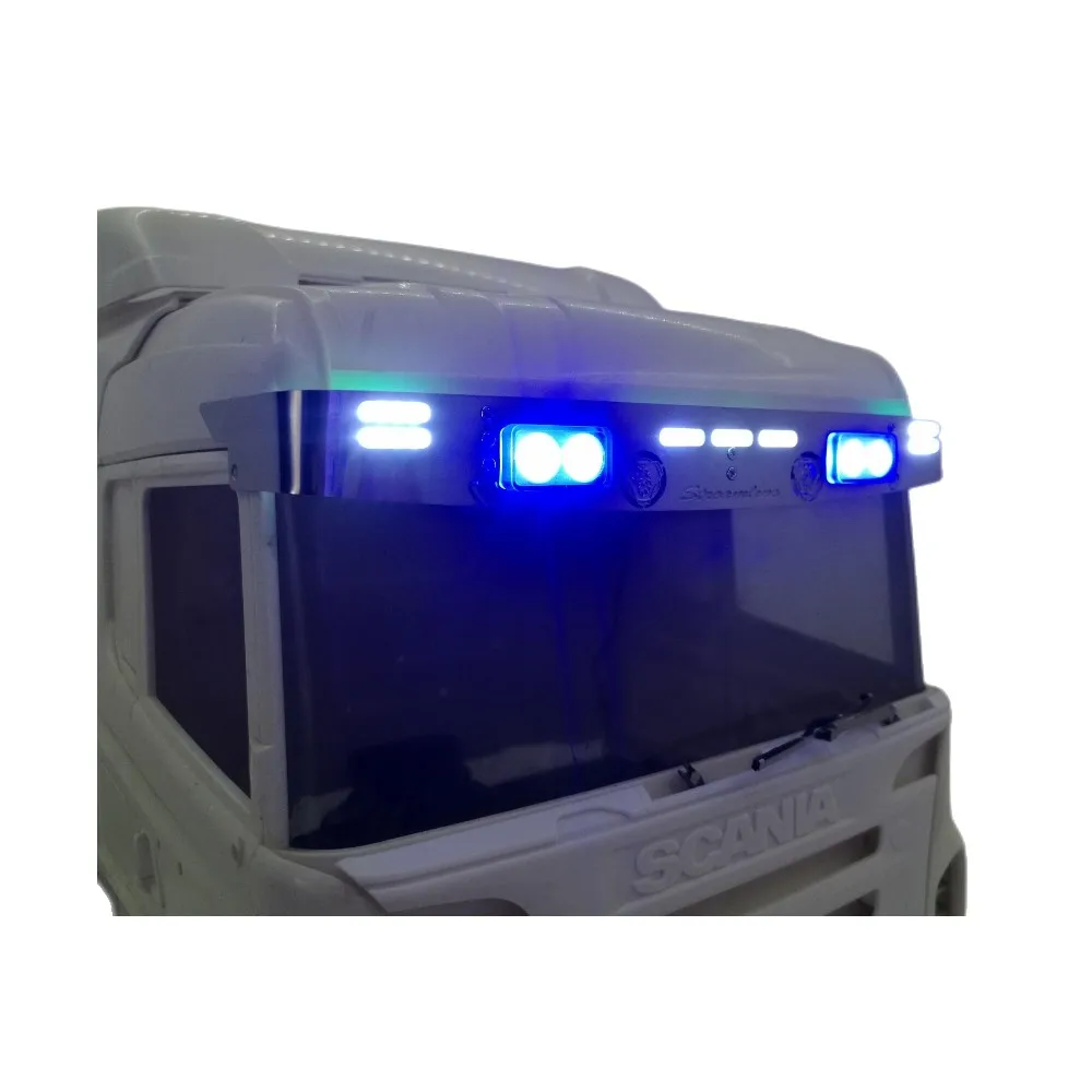 

Metal LED Sun Visor Lamp Light For Tamiya 1/14 Truck Tractor Scania 620 56323 730 470 RC Cars Upgrade Accessories