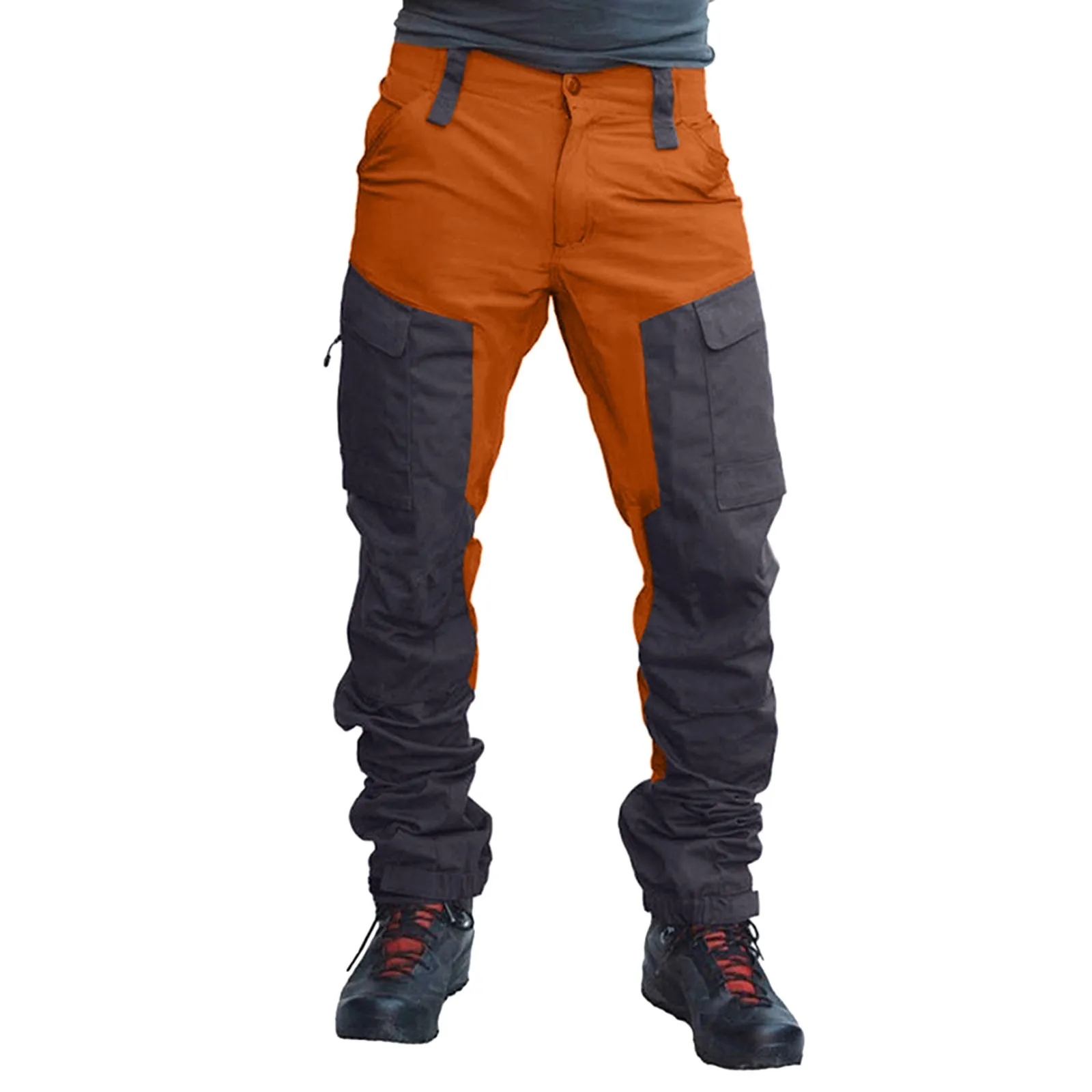 

Men's Overalls 2 Color Splicing Streetwear Outdoor Sport Casual Cargo Pants Male Mountaineering Hiking Jogging Running Trousers