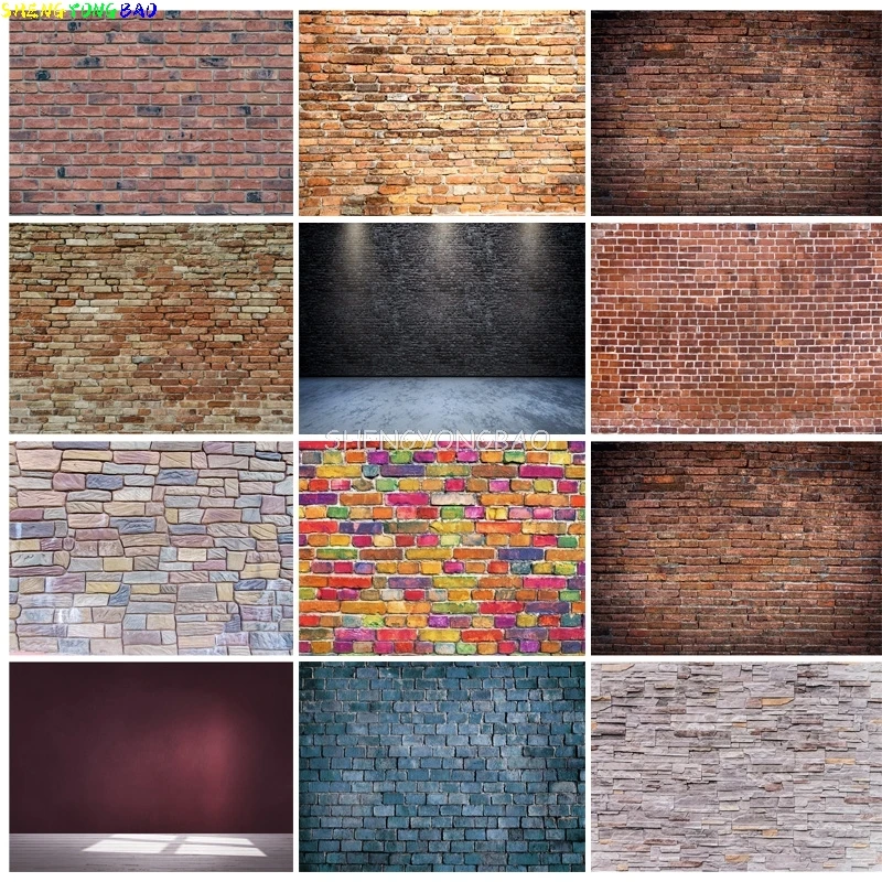 SHENGYONGBAO Vintage Brick Wall Backdrop Vinyl Photography Backdrops Photographic Background For Photo Studio Props 210326CAJ-01