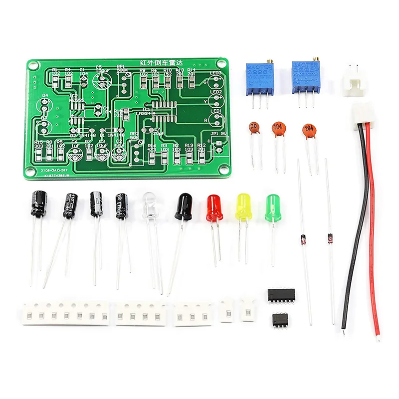 SMD Infrared Reversing Radar Practice Soldering Kit Welding Training Board for Arduino DIY EK1950