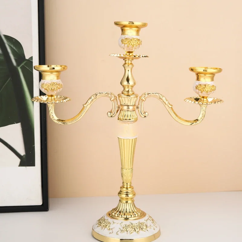 Vintage Scented Candle Holders Decorative Candelabra Stand for Flowers Candle Holders Jars Candelabros House Decoration