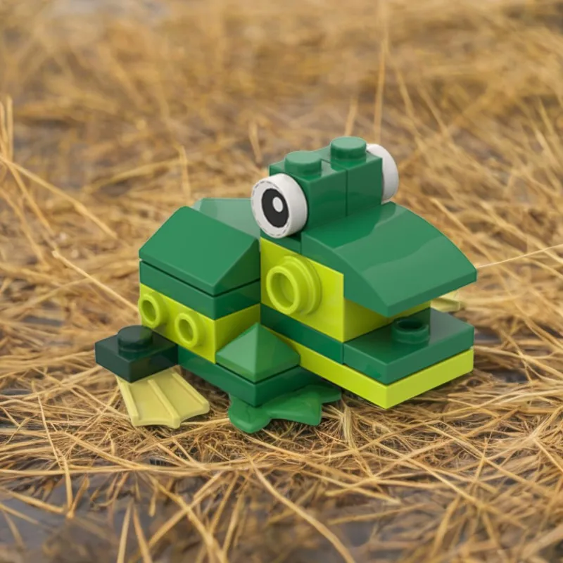 

28 шт. MOC лягушка строительные блоки развивающие строительные игрушки в виде животных креативный подарок для детей