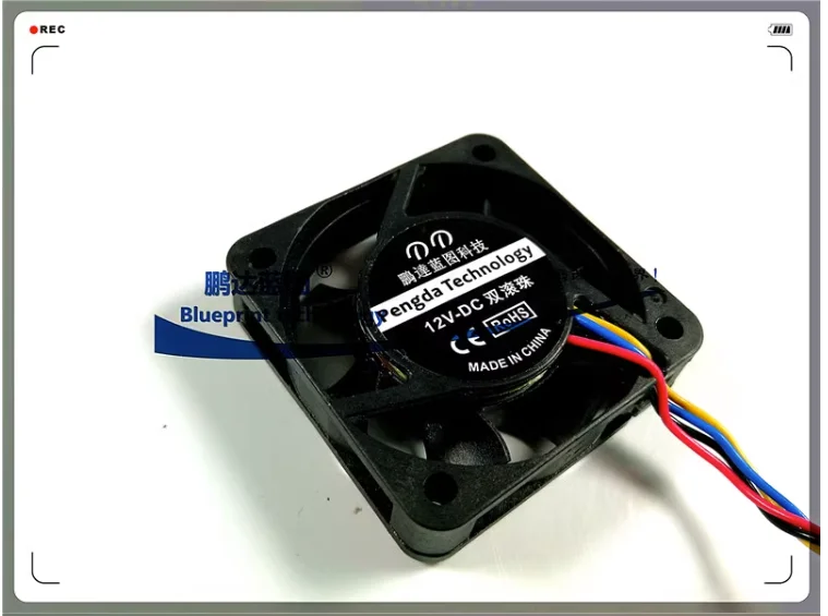 Pengda พิมพ์เขียว4010 4ซม. 12V 0.07A นอร์ทเซาท์บริดจ์แบริ่งบอลคู่พัดลมทำความเย็นควบคุมอุณหภูมิ PWM 40*40*10มม.