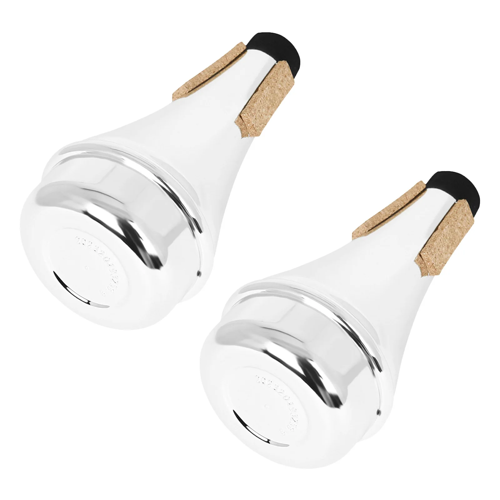 2 قطعة البوق كتم البلاستيك الصغيرة خفيفة الوزن مخفض الصوت المحمولة ممارسة ملحق لتدريب كتم البوق