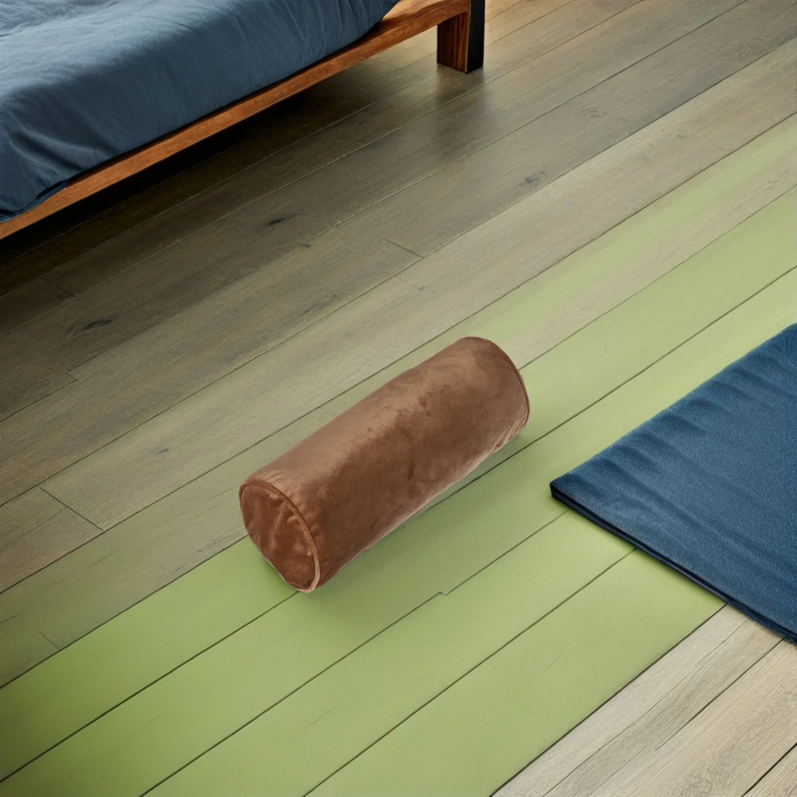 

2Pcs Neck Roll Pillow Cover Soft Fabric Round Cylindrical Design Hidden Zipper Bolster Case Breathable Lightweight for Bedroom