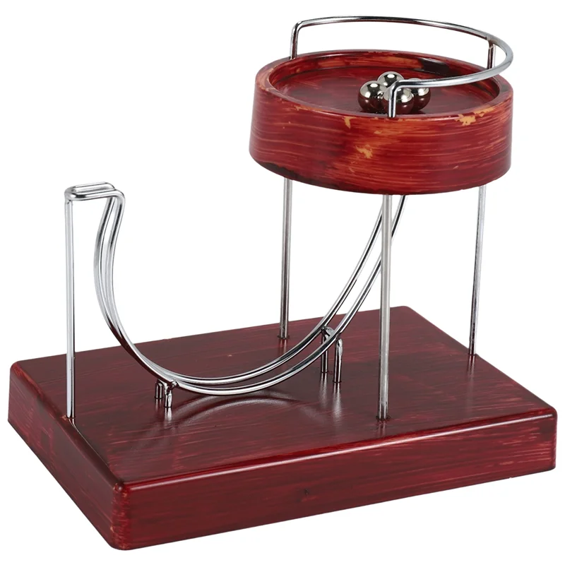 A19Q-ムーブメントマシン運動装飾品アートモーション慣性装飾品金属自動クリエイティブジャンプテーブル木目