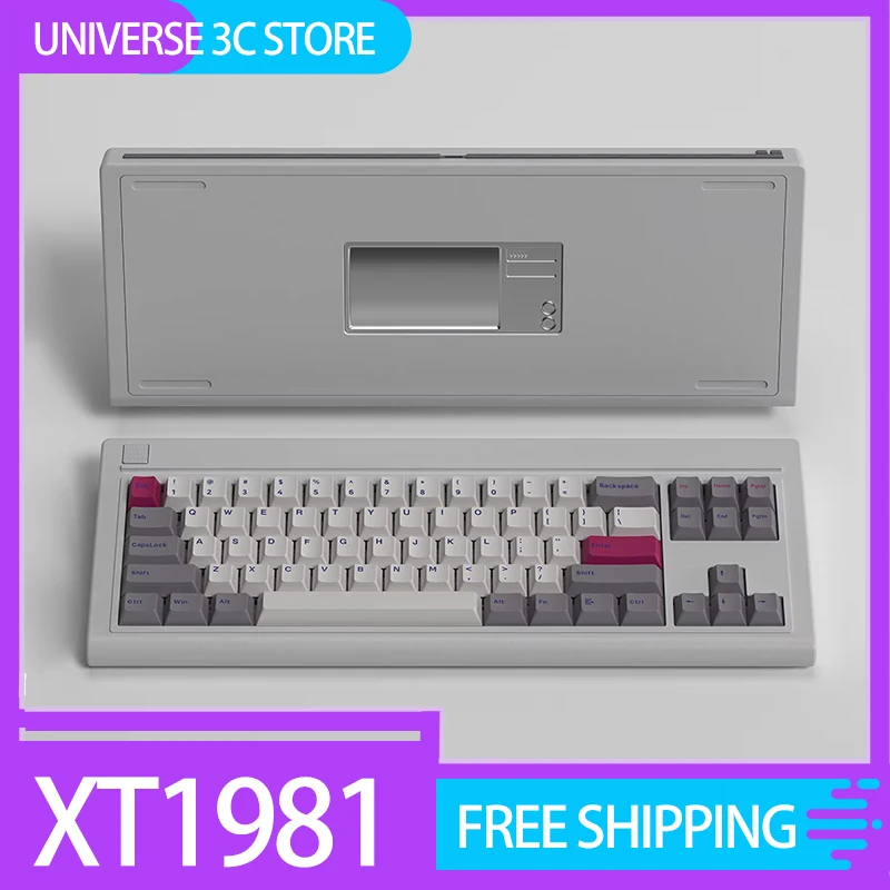 80Retros XT1981 Mechanical Keyboard Kit IBM Model Style Gasket HotSwap Custom 70% CNC Retro Aluminum Office Gaming Keyboard Gift