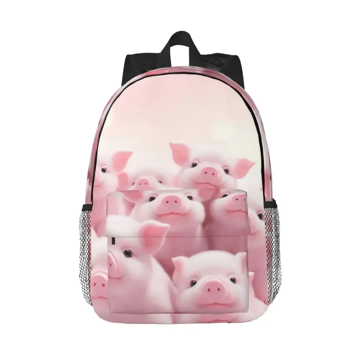 

Pink Pig Cute Swine Animal Backpack Hot Sale Daypack Large Capacity Boys Girls BookBag Shoulder Bags for Men Women School Bag