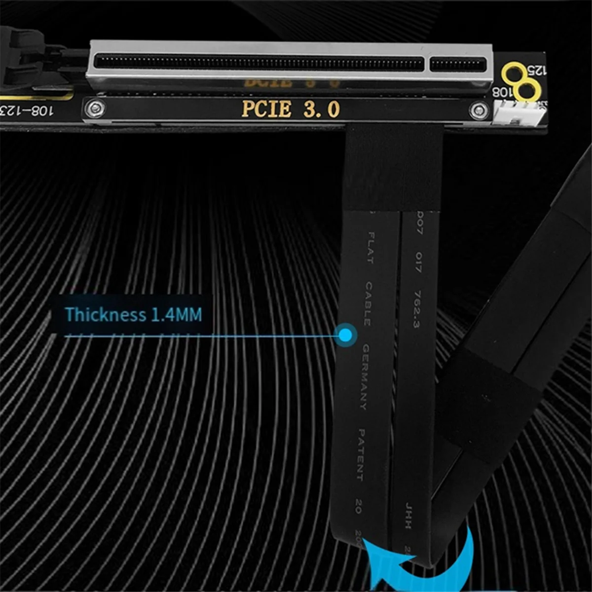 Nvme-pcie x16アダプターケーブル,m.2-mkey-16x延長,インターフェース外部グラフィックカード,30cm