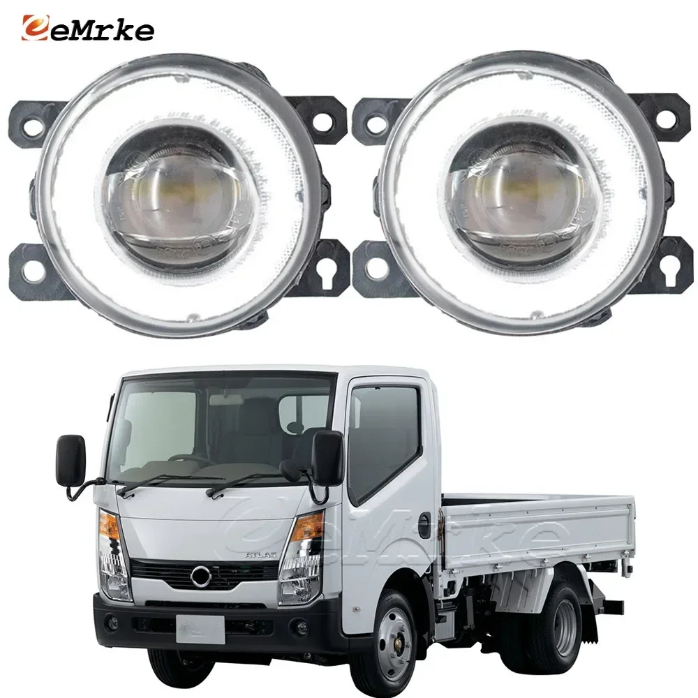 

2 Pieces Car Lights LED Angel Eye DRL Daytime Runinng Light Fog Lamp for Nissan Cabstar E (F24M/F24W) Atlas F24/H43 2007-2013