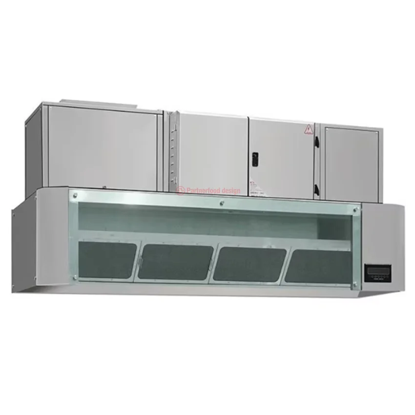 Sistema di ventilazione per purificatore d'aria da cucina commerciale all-in-one Rimozione degli odori di fumo ad alta efficienza