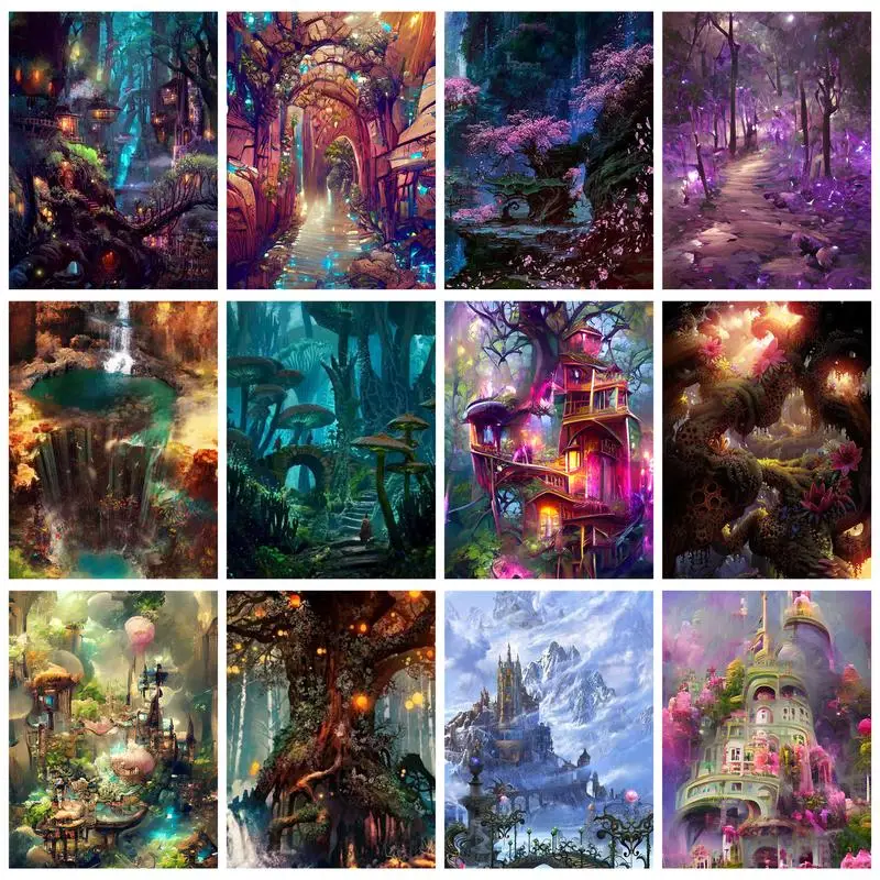 

5D алмазная живопись замок полный круглый/квадратный Алмазная вышивка мозаика распродажа пейзажный декор для дома