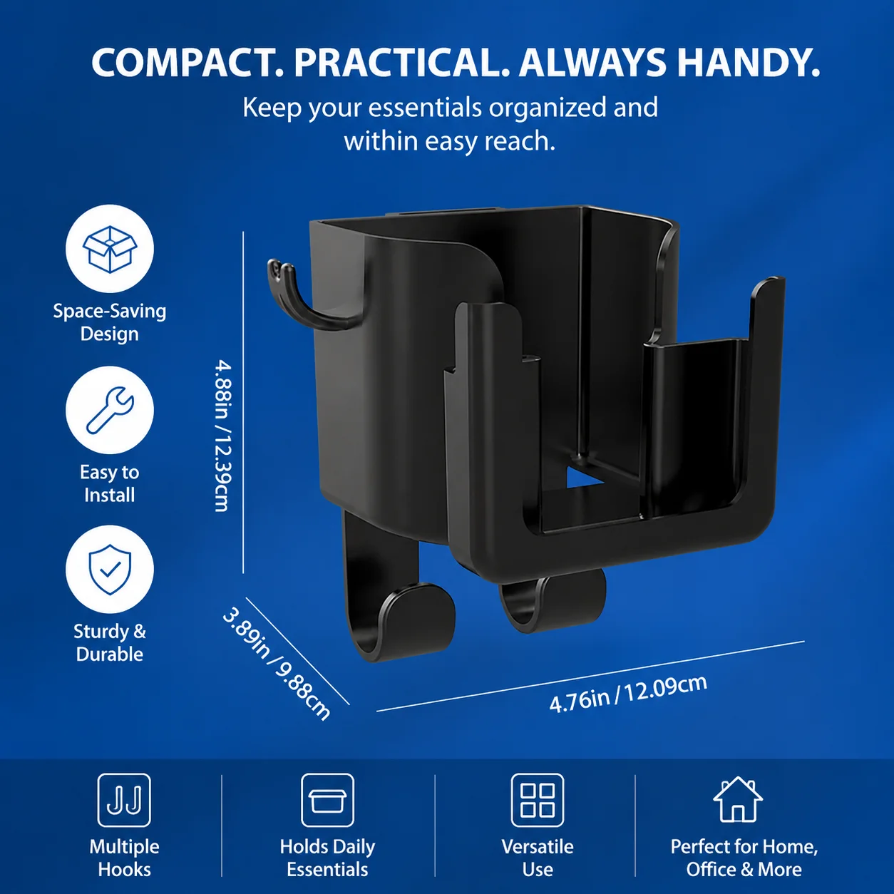 Universal Rear Seat Hanging Storage Bracket, Multi‑Purpose Vehicle Cup Support & Sundries Container, In‑Car Space‑Saving Fitting