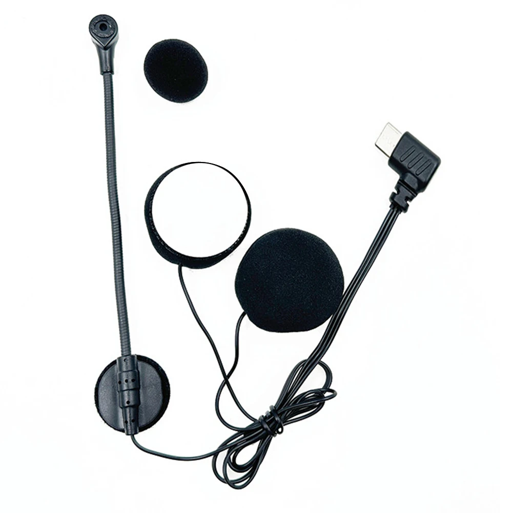 Motorrad Helm Interphone Intercom Typ C Stecker Motorrad Helm Racing Headset Mic Noise Reduction Radfahren Zubehör