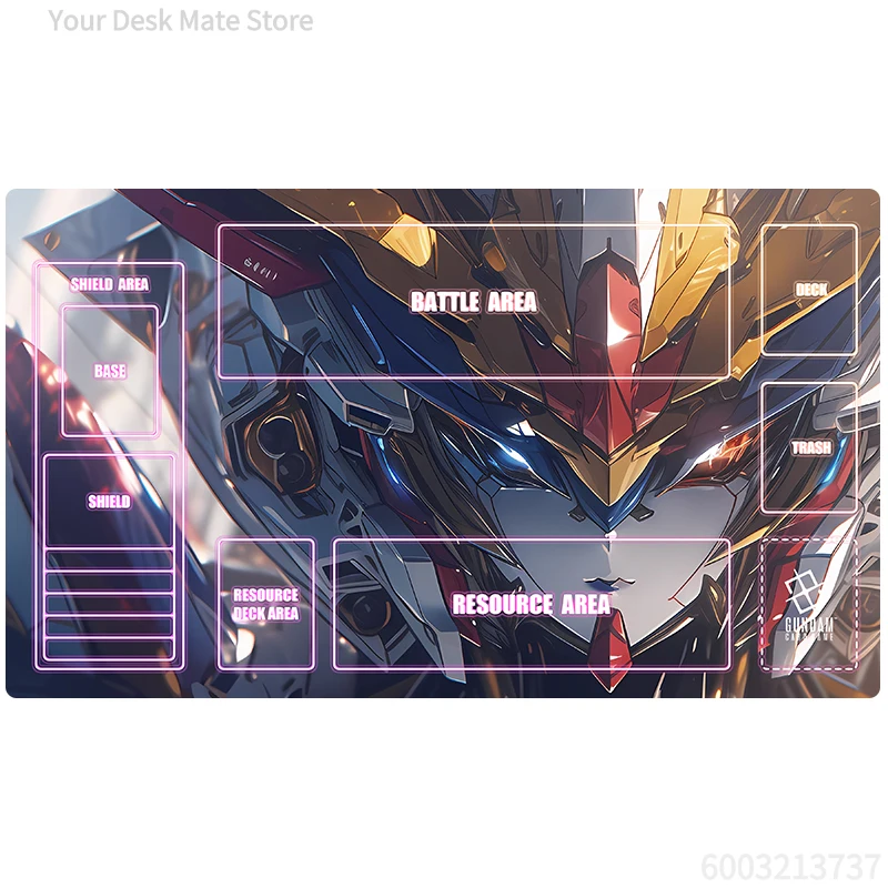 Hot DIY Gundam Card Game Mat  Non-Slip Single Player Playmat for TCG Anime Collectible Gift for Children Card Gamers