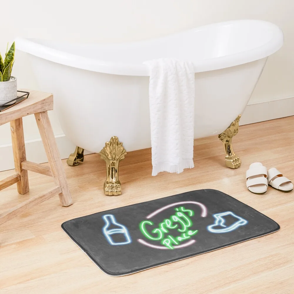 

The Mighty Boosh Old Gregg’s Place neon sign Bath Mat Bathroom Use Carpets For The Bathroom Mat