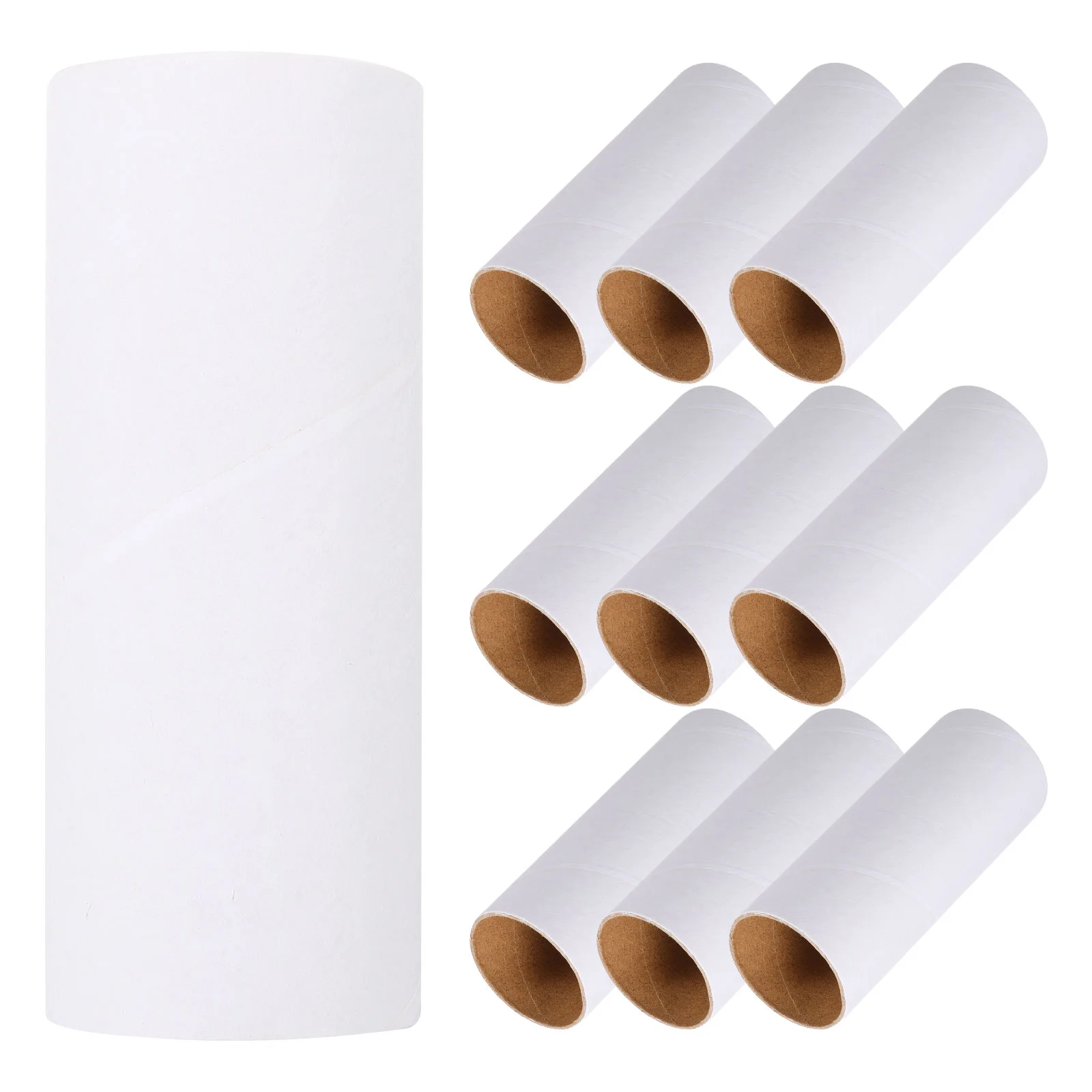 10 Pcs Paper Roll Round Tubes Cardboard For Crafts Cylinder Poster DIY Christmas Supplies