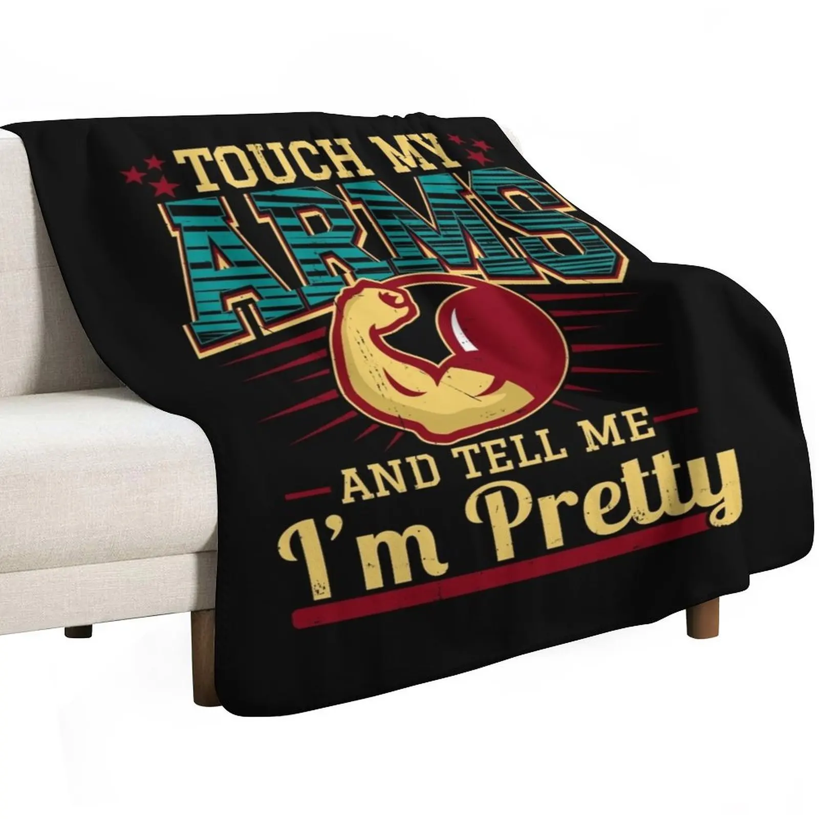 Touch My Arms And Tell Me I'm Pretty Muscle Man product Throw Blanket Cute Hairys christmas decoration Bed covers Blankets